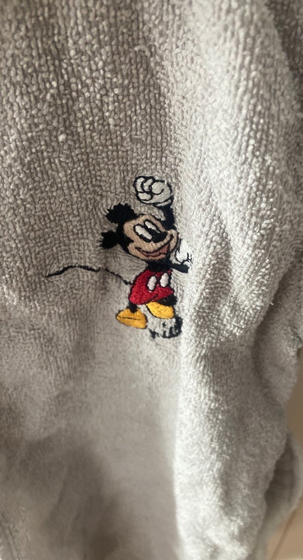 Gri Erkek Çocuk Nakışlı Bornoz - Görsel 2