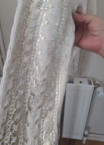 Nakışlı Beyaz Örgü Bohem Kadın Kazak - Görsel 5