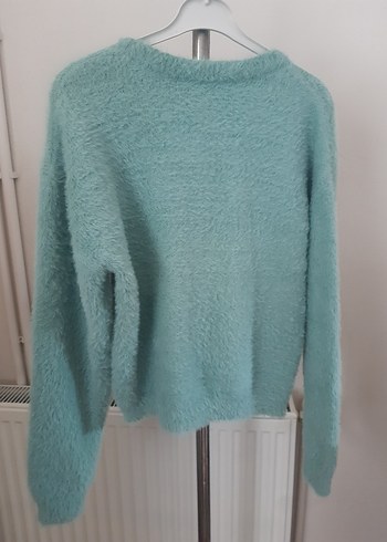 Turkuaz Kadın Bisiklet Yaka Triko Kazak - Görsel 2