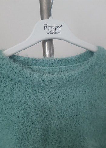 Turkuaz Kadın Bisiklet Yaka Triko Kazak - Görsel 4