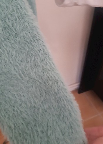 Turkuaz Kadın Bisiklet Yaka Triko Kazak - Görsel 3