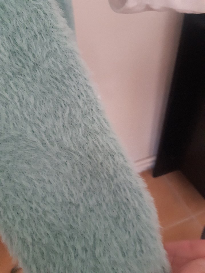 Turkuaz Kadın Bisiklet Yaka Triko Kazak - Görsel 3