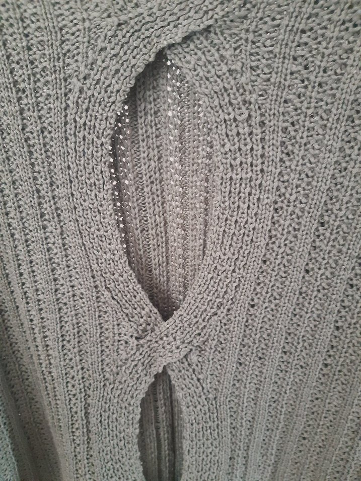 Kadın Gri Bohem Örgü Kazak - Görsel 3