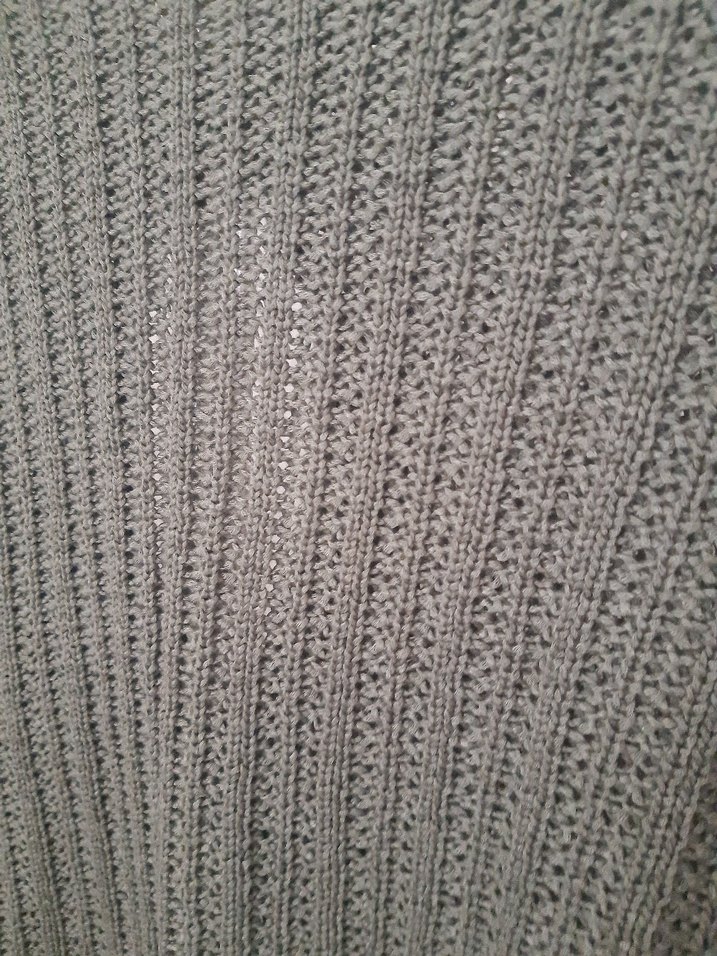 Kadın Gri Bohem Örgü Kazak - Görsel 4