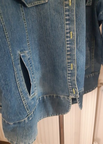 Gri Mavi Kadın Oversize Denim Ceket - Görsel 4