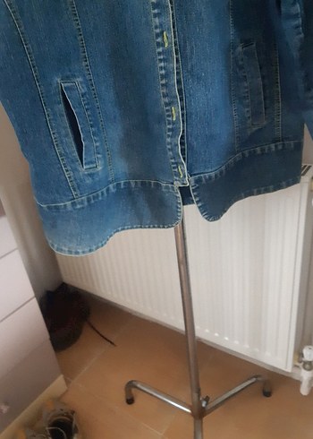 Gri Mavi Kadın Oversize Denim Ceket - Görsel 3