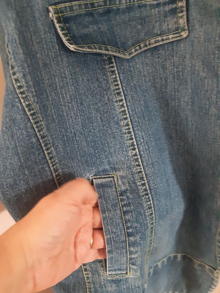 Gri Mavi Kadın Oversize Denim Ceket - Görsel 2