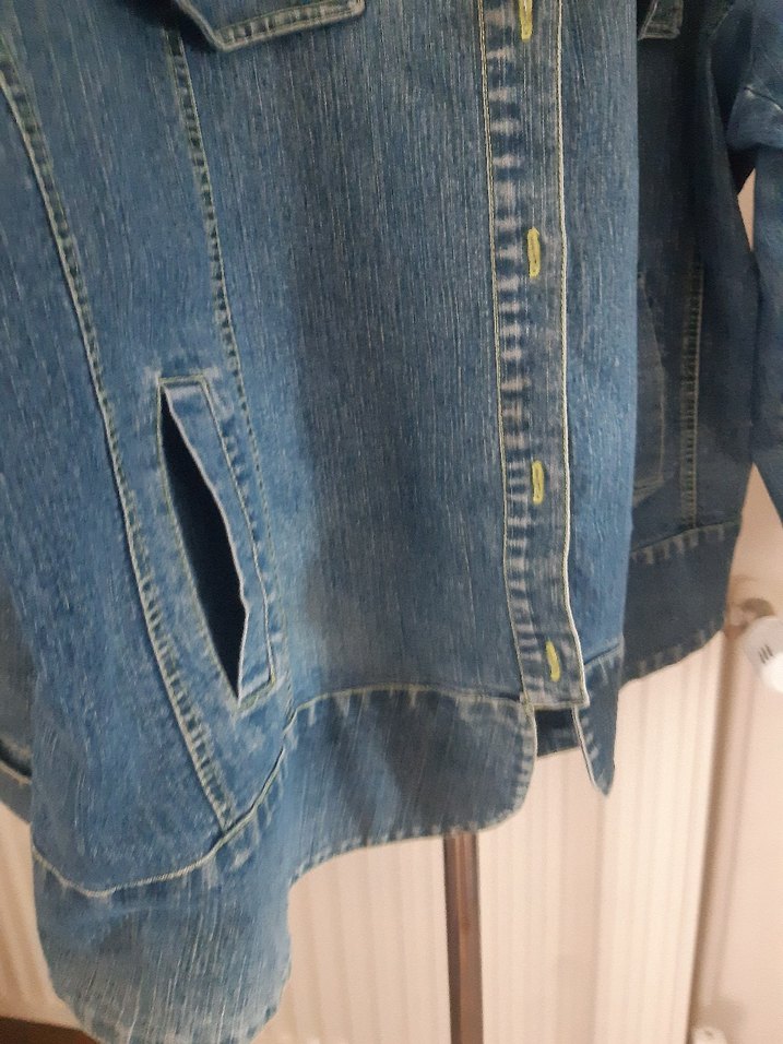 Gri Mavi Kadın Oversize Denim Ceket - Görsel 4