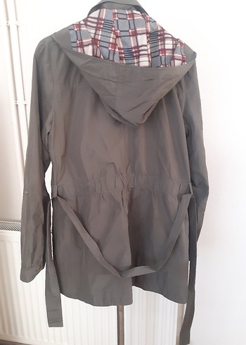 Gri Kemerli Midi Kadın Ceket - Görsel 4