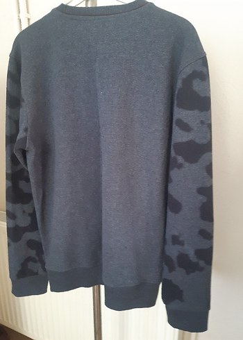 Gri Baskılı Erkek Sweatshirt - Görsel 4