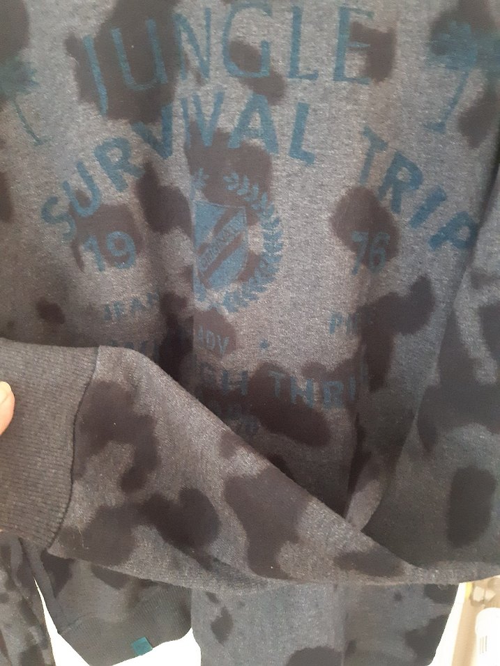 Gri Baskılı Erkek Sweatshirt - Görsel 2