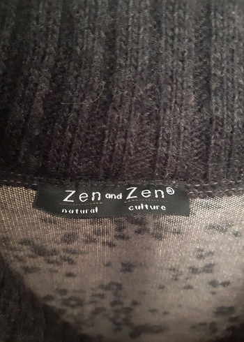 Gri Desenli Triko Midi Elbise - Görsel 4