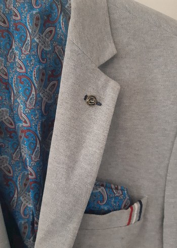 Gri Düğmeli Erkek Ceket - Görsel 2