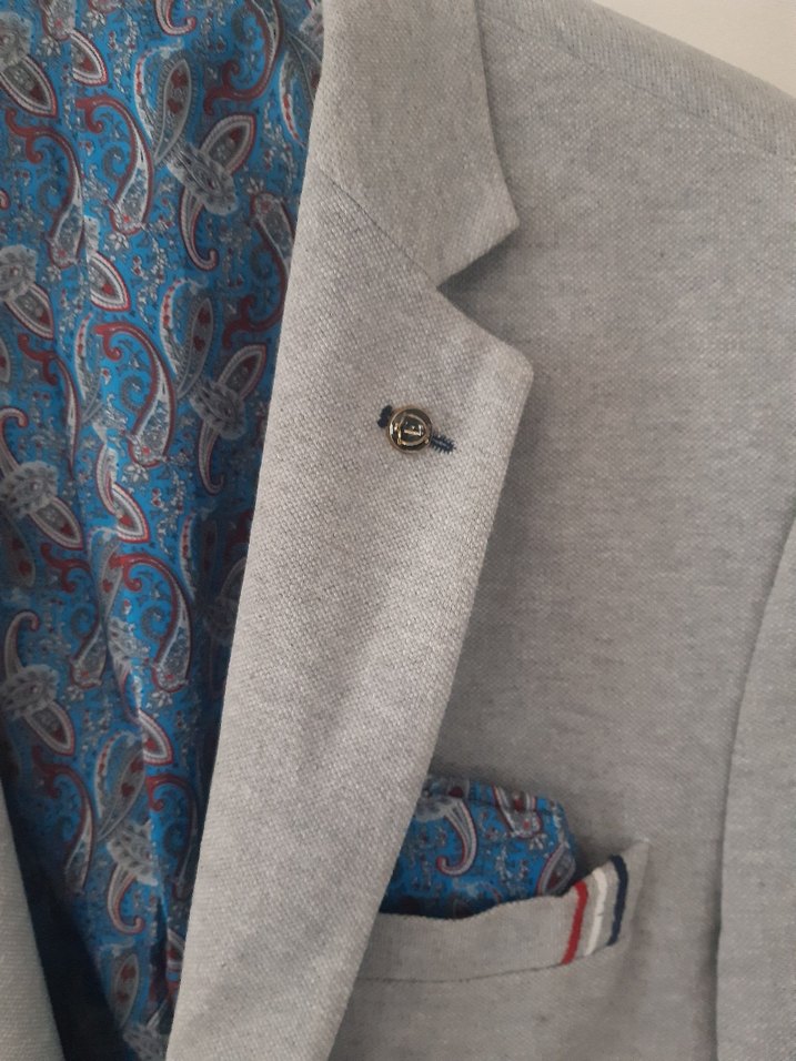 Gri Düğmeli Erkek Ceket - Görsel 2