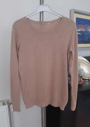 Bej Basic Kadın Uzun Kollu Kazak - Görsel 4