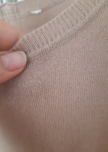 Bej Basic Kadın Uzun Kollu Kazak - Görsel 3