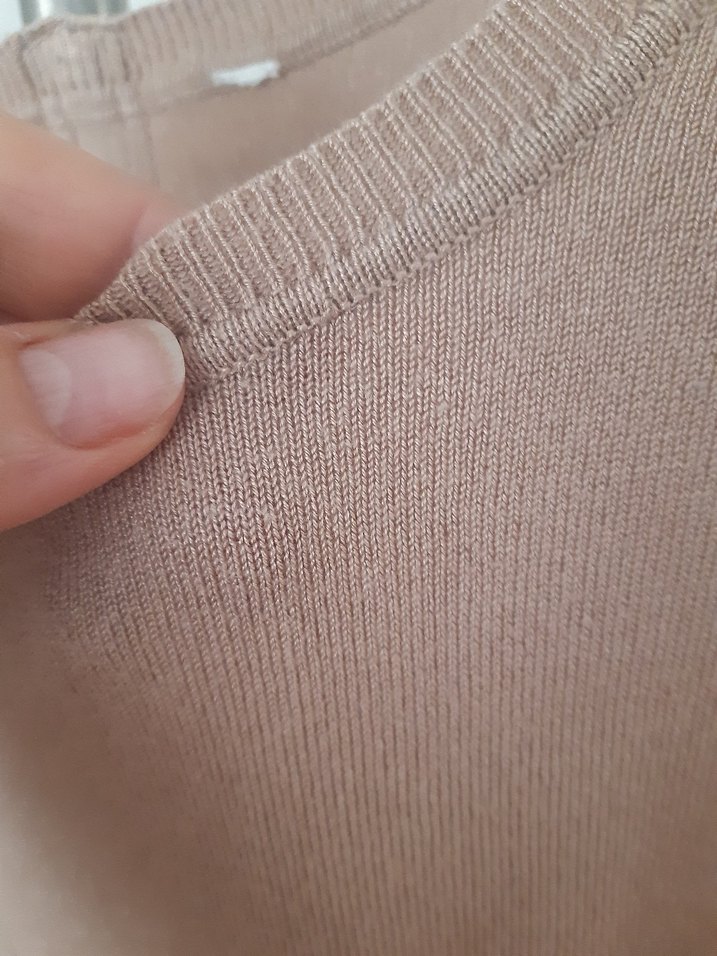 Bej Basic Kadın Uzun Kollu Kazak - Görsel 3
