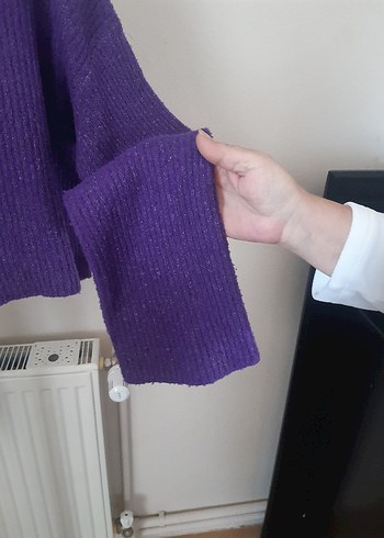 Mor Örgü Kadın Kazak - Görsel 4