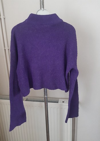 Mor Örgü Kadın Kazak - Görsel 3