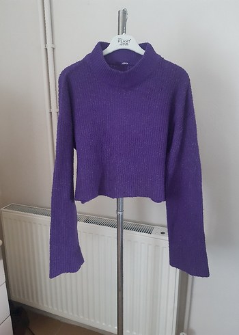 Mor Örgü Kadın Kazak - Görsel 5