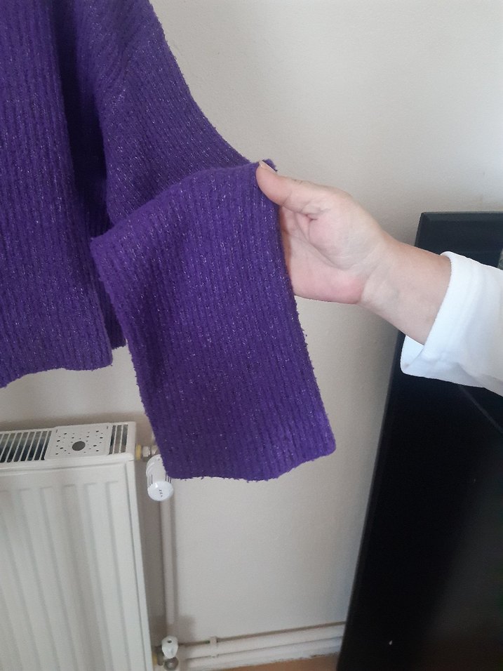 Mor Örgü Kadın Kazak - Görsel 4