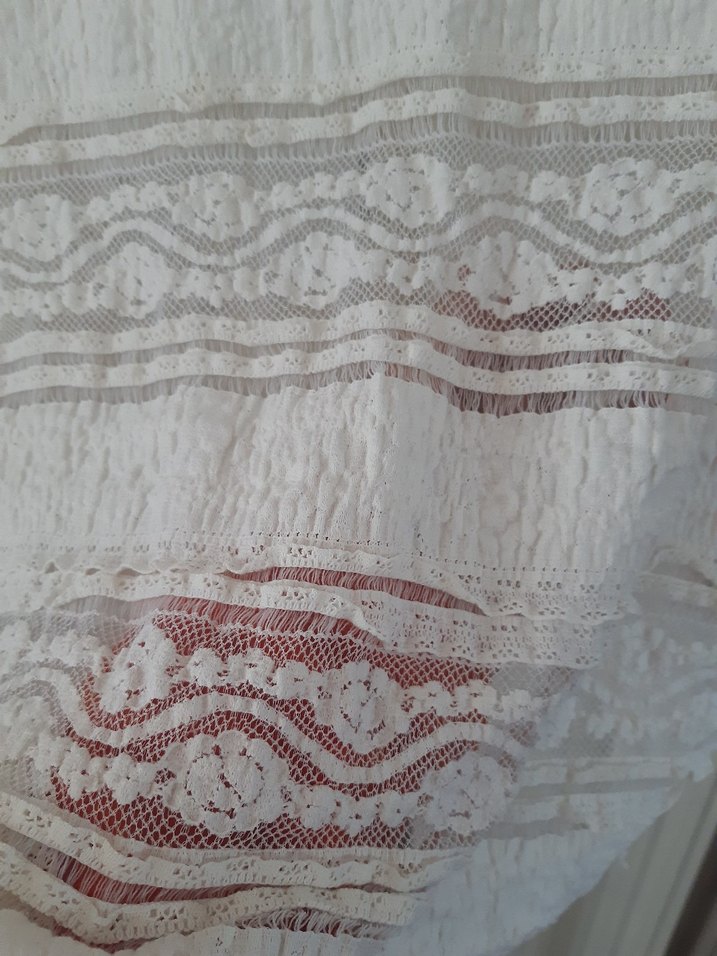 Dantel Detaylı Beyaz Bohem Uzun Kollu Bluz - Görsel 4