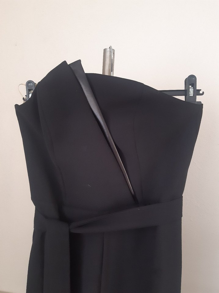 Siyah Uzun Kadın Tulum - Görsel 2