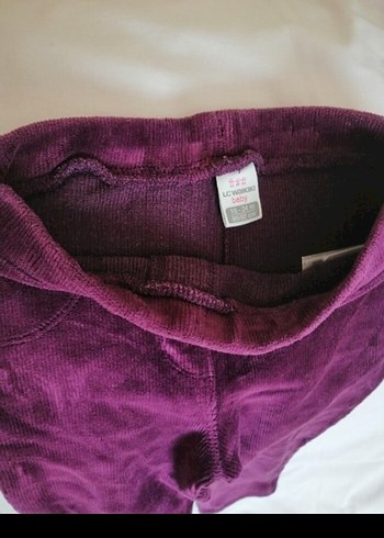 Mor Düğmeli Kız Çocuk Tayt - Görsel 5