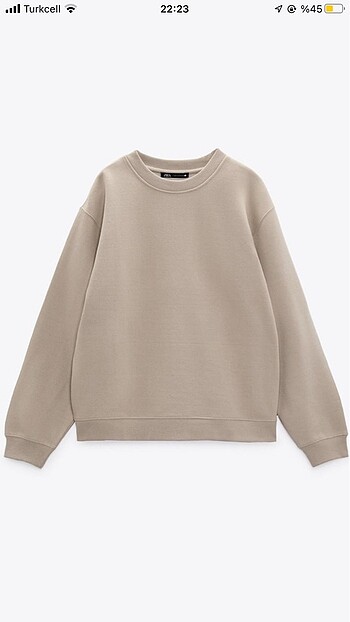 s Beden mor Renk Zara Kadın Sweatshirt