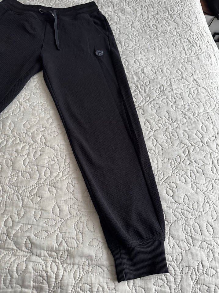 Siyah erkek Dar Kesim Sweatpants - Görsel 3