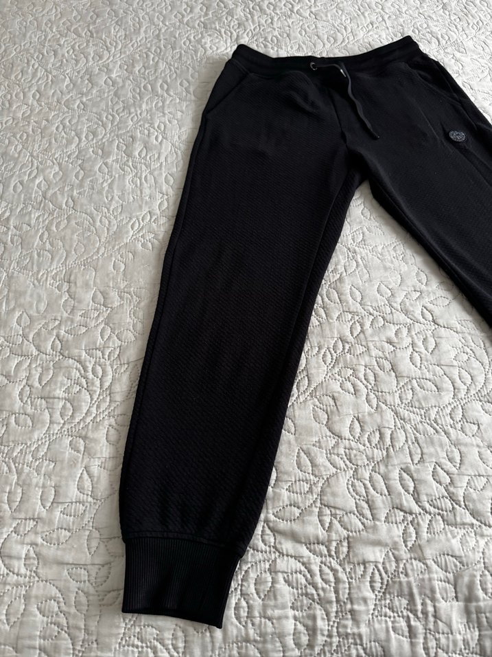 Siyah erkek Dar Kesim Sweatpants - Görsel 2