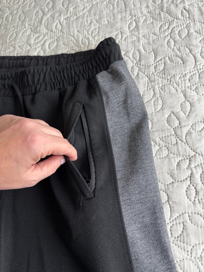 Erkek Siyah Gri Fermuarlı Eşofman Altı - Görsel 5