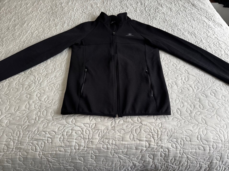 Siyah Fermuarlı Yumuşak Kumaş Sweatshirt - Görsel 2