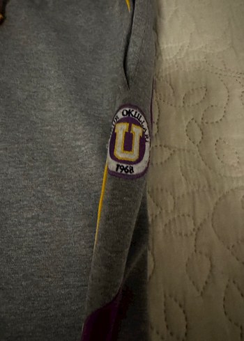 Gri Fermuarlı Erkek Eşofman Takımı UĞUR okulları - Görsel 3