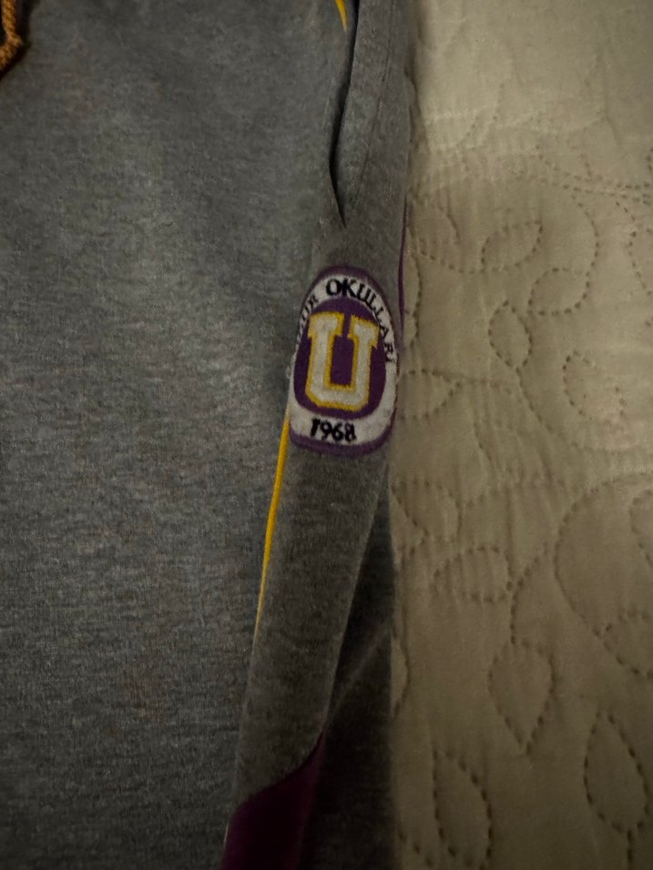 Gri Fermuarlı Erkek Eşofman Takımı UĞUR okulları - Görsel 3