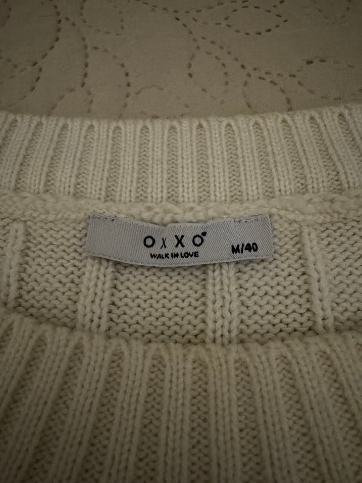 Kadın Beyaz Örgü Triko Kazak - Görsel 3