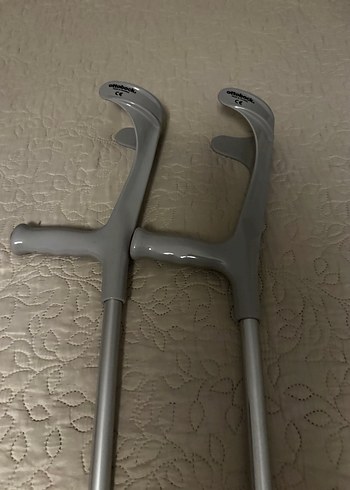 Gri Ayarlanabilir Destekli Kol Bastonu Çifti - Görsel 3