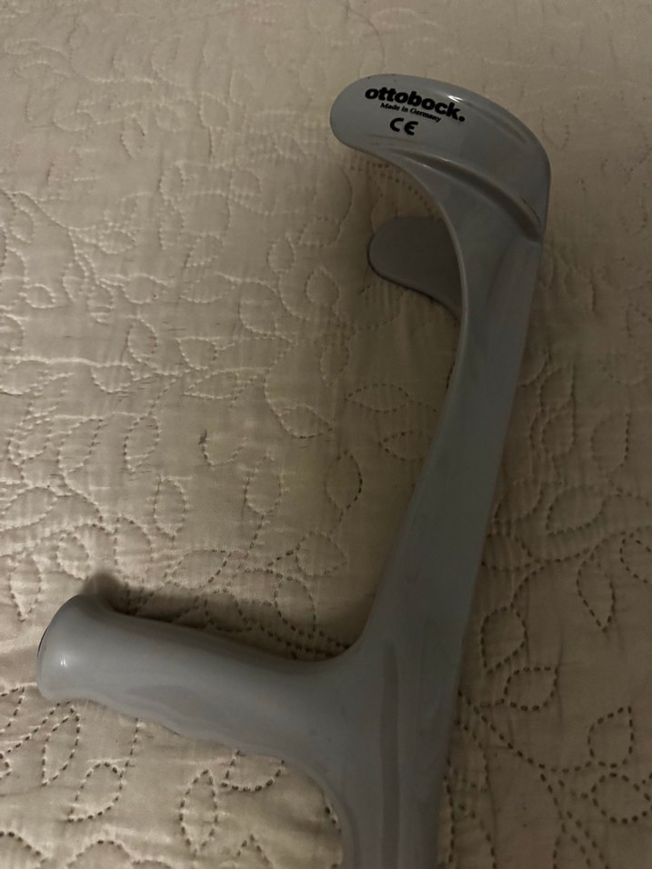 Gri Ayarlanabilir Destekli Kol Bastonu Çifti - Görsel 5