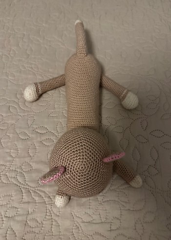 Bej Örgü Peluş Oyuncak Kedi - Görsel 2