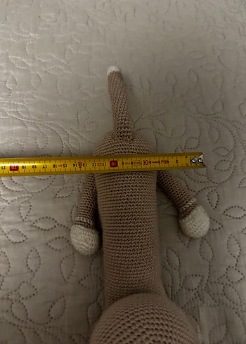 Bej Örgü Peluş Oyuncak Kedi - Görsel 6