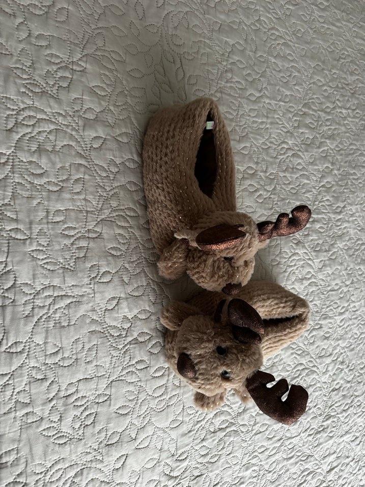 Kız Çocuk Örgü Sıcak Ev Terliği - Görsel 3