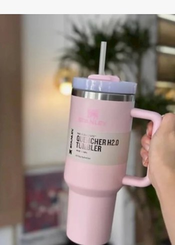 Stanley Quencher Pipetli Termos 1,18 L Açık Pembe - Görsel 2