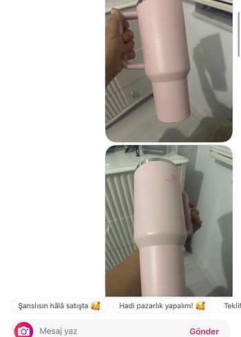 Stanley Quencher Pipetli Termos 1,18 L Açık Pembe - Görsel 4