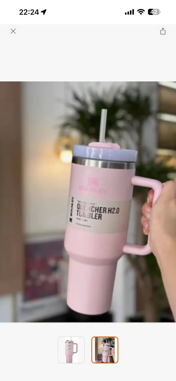 Stanley Quencher Pipetli Termos 1,18 L Açık Pembe - Görsel 2