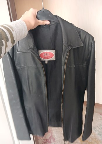 Siyah Deri Kadın Biker Ceket - Görsel 4