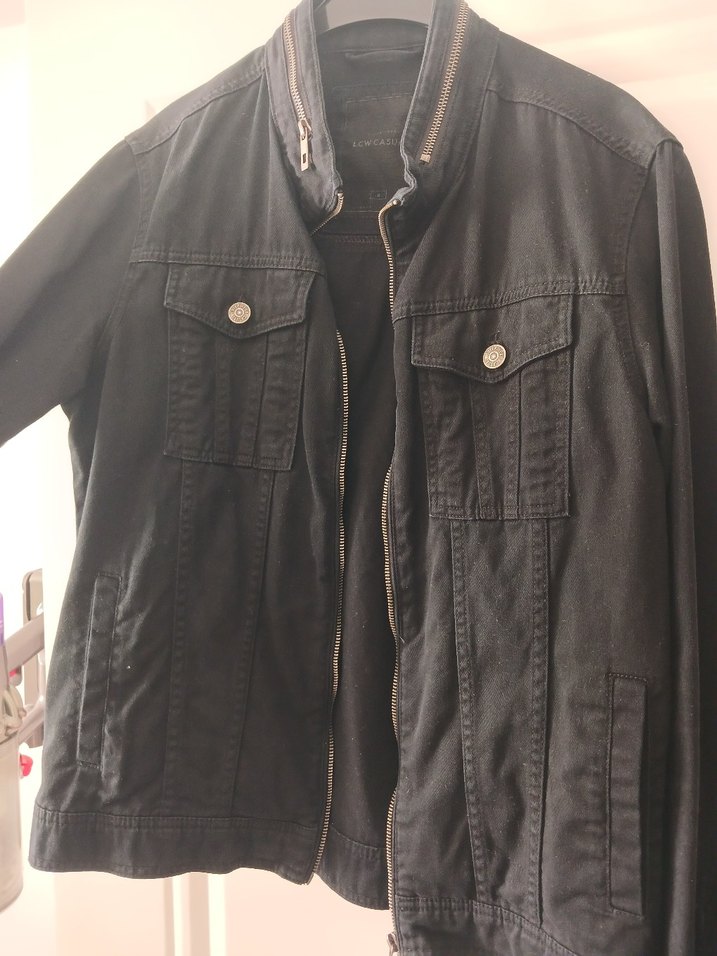 Siyah Düğmeli Denim Ceket - Görsel 4