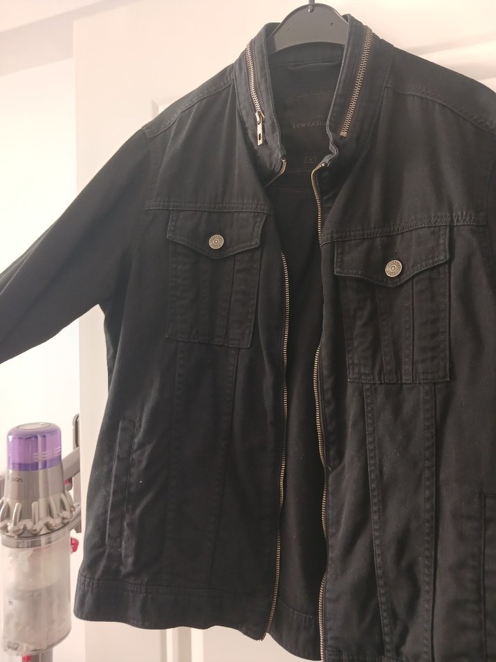 Siyah Düğmeli Denim Ceket - Görsel 3