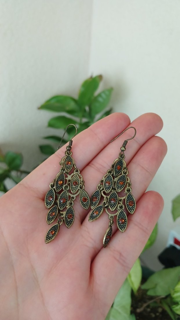 Boncuklu Bohem Midi Küpe - Görsel 2