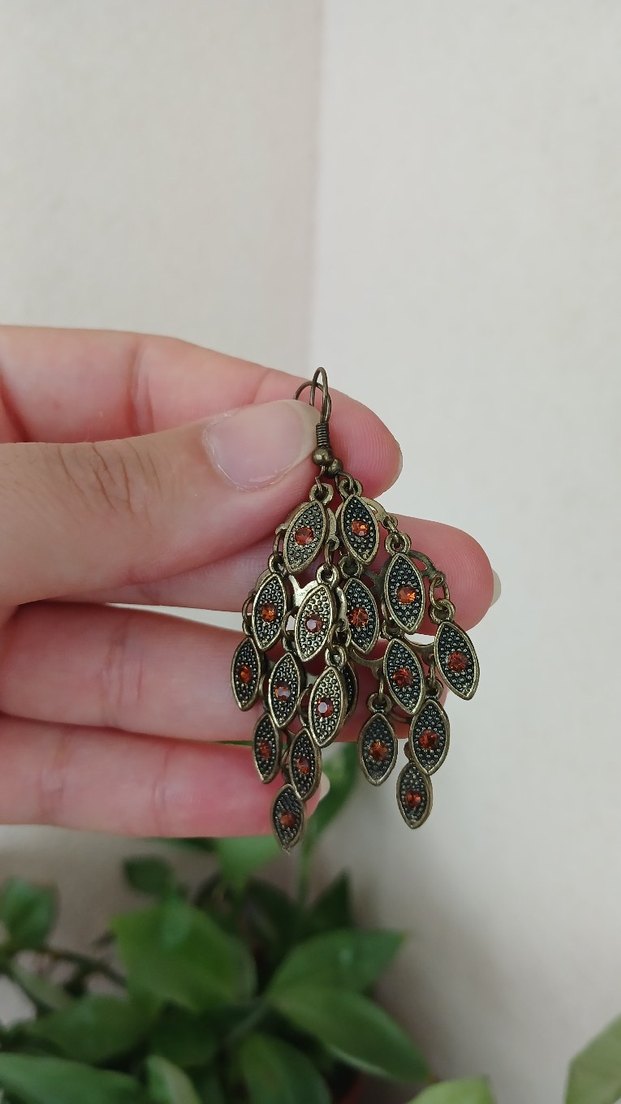 Boncuklu Bohem Midi Küpe - Görsel 4