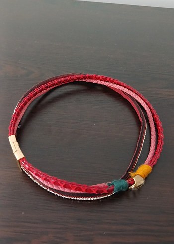 Renkli Yılan Desenli Boncuklu Kadın Bileklik - Görsel 4